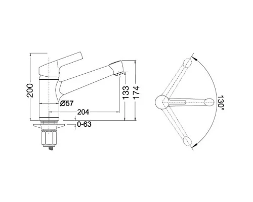 Приобрести Смеситель для кухни Blanco Elipso II Алюметаллик 514884 в магазине сантехники Santeh-Crystal.ru