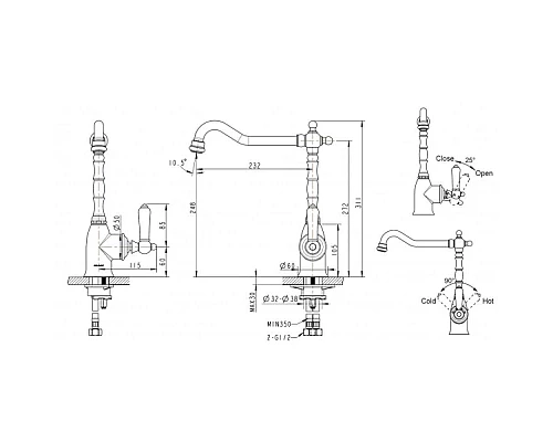 Заказать Смеситель для кухни Bravat Art F775109G-1 в магазине сантехники Santeh-Crystal.ru