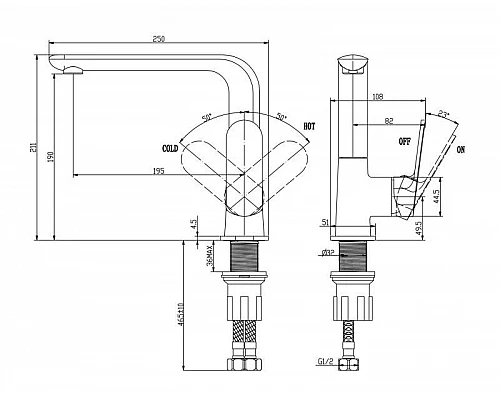 Купить Смеситель для кухни BelBagno Ancora ANC-LAM-CRM в магазине сантехники Santeh-Crystal.ru