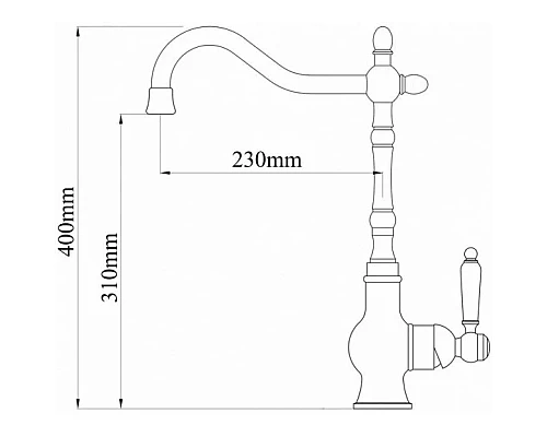 Приобрести Смеситель для кухни Zorg Stone ZR 365 Y MOCCO в магазине сантехники Santeh-Crystal.ru