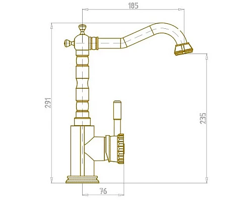 Купить Смеситель для кухни Bronze De Luxe Windsor 10107К в магазине сантехники Santeh-Crystal.ru