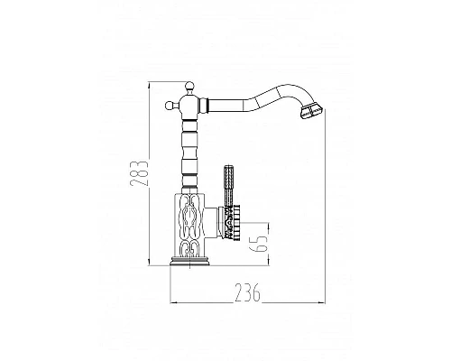 Купить Смеситель для кухни Milacio Villena MC.509.BR в магазине сантехники Santeh-Crystal.ru