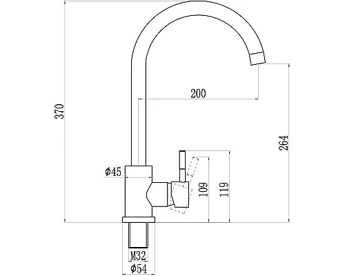 Купить Смеситель для кухни Savol 304 SUS3002Y в магазине сантехники Santeh-Crystal.ru