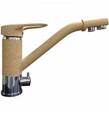 Смеситель для кухни с подключением к фильтру GranFest песок 2624-1