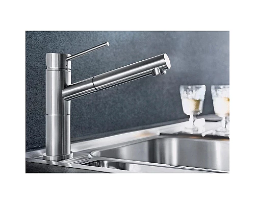 Купить Смеситель для кухни Blanco Alta-S Compact Хром 515122 в магазине сантехники Santeh-Crystal.ru