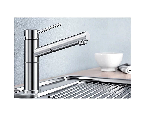 Купить Смеситель для кухни Blanco Alta-S Compact Хром 515122 в магазине сантехники Santeh-Crystal.ru