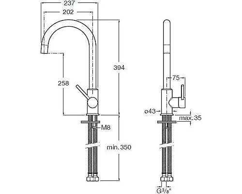 Приобрести Смеситель для кухни Roca Etna 5A7B09CN0 в магазине сантехники Santeh-Crystal.ru