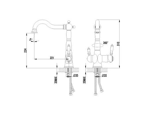 Купить Смеситель для кухни с фильтром Lemark Comfort LM3065C + H851P00 в магазине сантехники Santeh-Crystal.ru