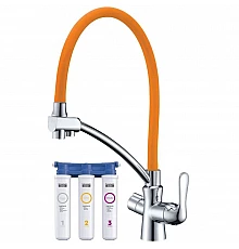 Смеситель для кухни с фильтром Lemark Comfort LM3070C-Orange + H851P00