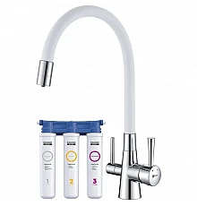 Смеситель для кухни с фильтром Lemark Comfort LM3075C-White + H851P00