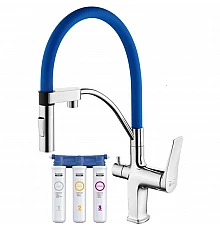 Смеситель для кухни с фильтром Lemark Comfort LM3074C-Blue + H851P00