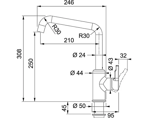 Заказать Смеситель для кухни Franke Urban 115.0595.069 в магазине сантехники Santeh-Crystal.ru