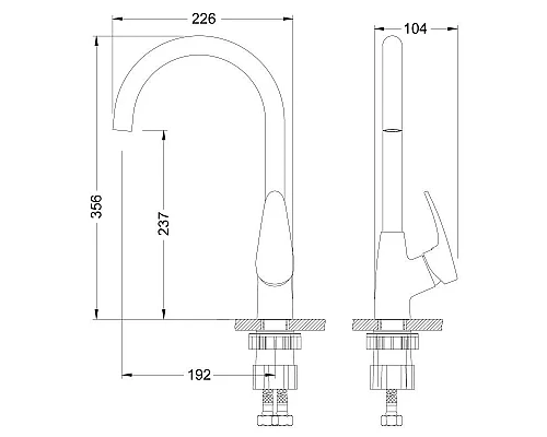 Купить Смеситель для кухни Lemark Linara бежевый LM0405PBG в магазине сантехники Santeh-Crystal.ru