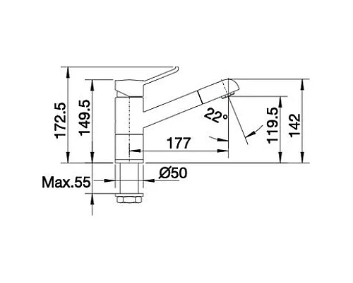Приобрести Blanco Zenos-S 512973 Смеситель для мойки в магазине сантехники Santeh-Crystal.ru