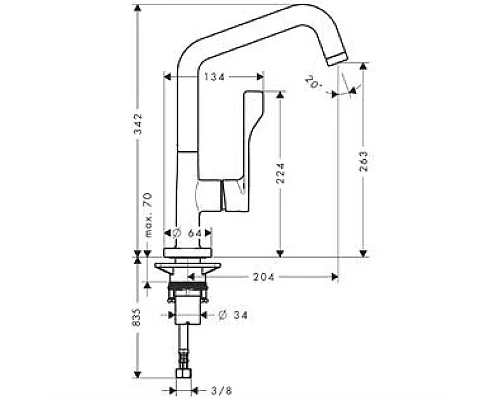 Заказать Смеситель для кухни Axor Citterio 39850000 в магазине сантехники Santeh-Crystal.ru