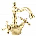Смеситель для раковины золото 24 карата Cezares Atlantis-Nostalgia ATLANTIS-NOSTALGIA-LS2-03/24