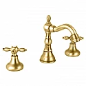 Смеситель на раковину на три отверстия золото 24 карата Cezares Atlantis-Nostalgia ATLANTIS-NOSTALGIA-BLS2-03/24