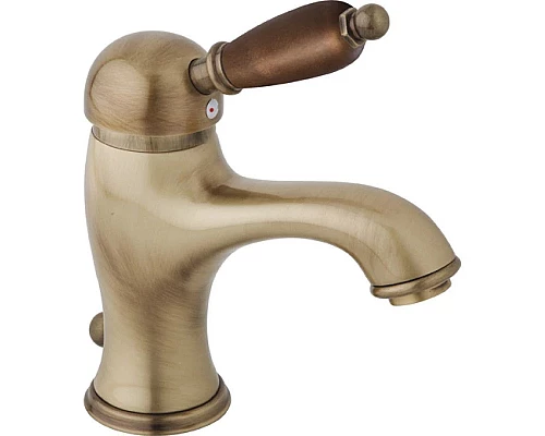 Заказать Смеситель для раковины бронза, ручка орех Cezares Elite ELITE-LSM1-02-Nc в магазине сантехники Santeh-Crystal.ru