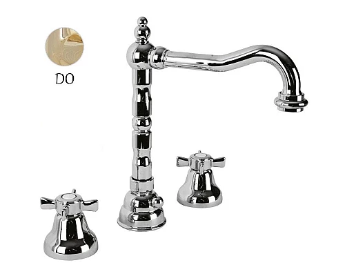 Заказать Смеситель для раковины золото 24 карат Cezares Lord LORD-BLS2-03/24 в магазине сантехники Santeh-Crystal.ru