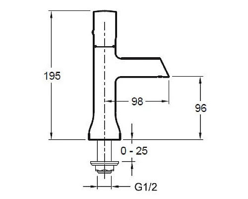 Заказать Кран для холодной воды Jacob Delafon Toobi E8967-CP в магазине сантехники Santeh-Crystal.ru