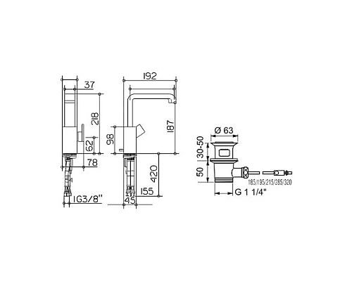 Заказать Смеситель для раковины с донным клапаном KEUCO Edition 300 53002010000 в магазине сантехники Santeh-Crystal.ru