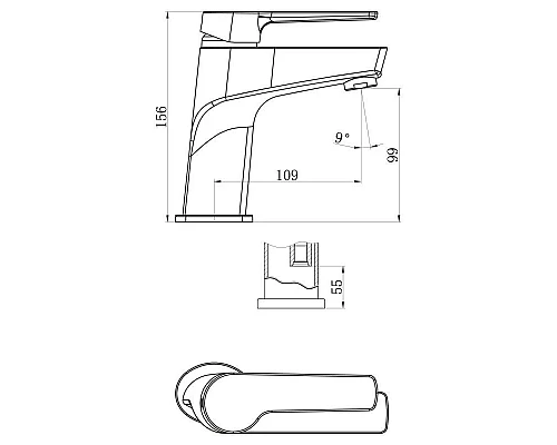 Заказать Смеситель для раковины без донного клапана BelBagno Loren LOR-LVM-CRM в магазине сантехники Santeh-Crystal.ru