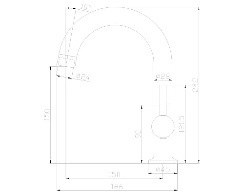 Заказать Смеситель для раковины Rossinka X X25-24U в магазине сантехники Santeh-Crystal.ru