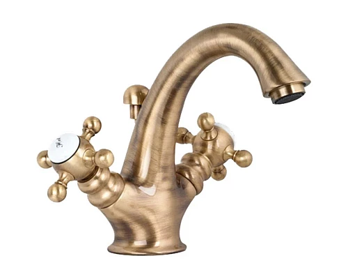 Купить Смеситель для раковины с донным клапаном Gattoni Vivaldi 1232012V0BR в магазине сантехники Santeh-Crystal.ru