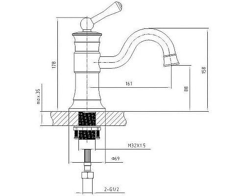 Купить Смеситель для раковины Timo Adelia 6061/00F в магазине сантехники Santeh-Crystal.ru