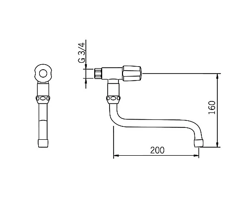 Купить Кран для холодной воды Oras 101027AC в магазине сантехники Santeh-Crystal.ru