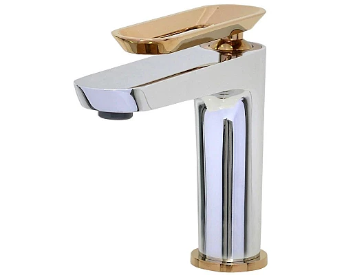 Купить Смеситель для раковины хром/розовое золото Bien Hermes BL11009402 в магазине сантехники Santeh-Crystal.ru