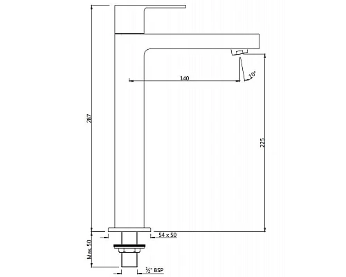 Приобрести Кран для холодной воды Jaquar Alive ALI-CHR-85021 в магазине сантехники Santeh-Crystal.ru