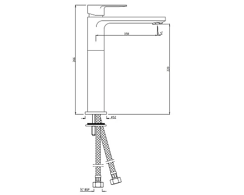 Купить Смеситель для раковины без донного клапана Jaquar Ornamix Prime ORP-WHM-10005BPM в магазине сантехники Santeh-Crystal.ru