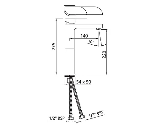 Приобрести Смеситель для раковины без донного клапана Jaquar Alive ALI-BLM-85005B в магазине сантехники Santeh-Crystal.ru