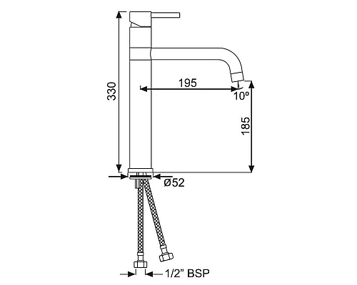 Купить Смеситель для раковины без донного клапана Jaquar Florentine FLR-CHR-5009B в магазине сантехники Santeh-Crystal.ru