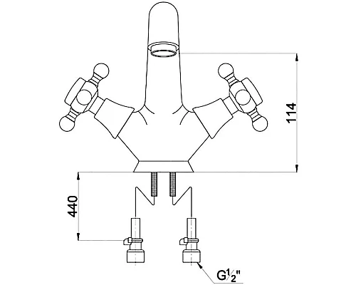 Заказать Смеситель для раковины Timo Nelson 1911/02F в магазине сантехники Santeh-Crystal.ru
