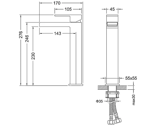 Заказать Смеситель для раковины Timo Selene 2111/00F в магазине сантехники Santeh-Crystal.ru