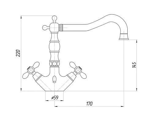 Заказать Смеситель для раковины Migliore Princeton Plus 19417 в магазине сантехники Santeh-Crystal.ru