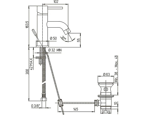 Приобрести Смеситель для раковины с донным клапаном Paini Cox 78PW211 в магазине сантехники Santeh-Crystal.ru