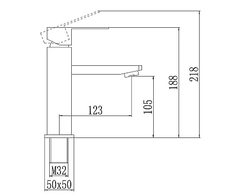 Приобрести Смеситель для раковины Savol 304 S-SUS1001 в магазине сантехники Santeh-Crystal.ru