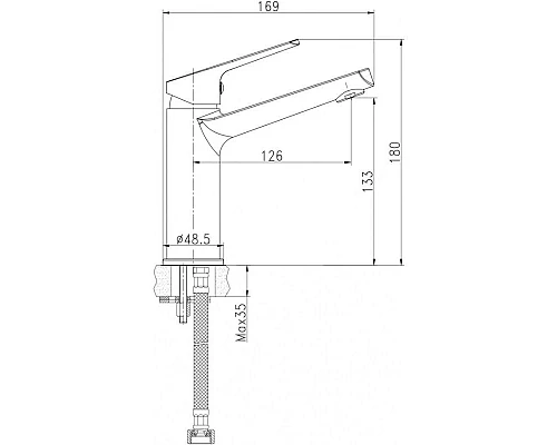 Приобрести Смеситель для раковины без донного клапана Cersanit Flavis А63037 в магазине сантехники Santeh-Crystal.ru