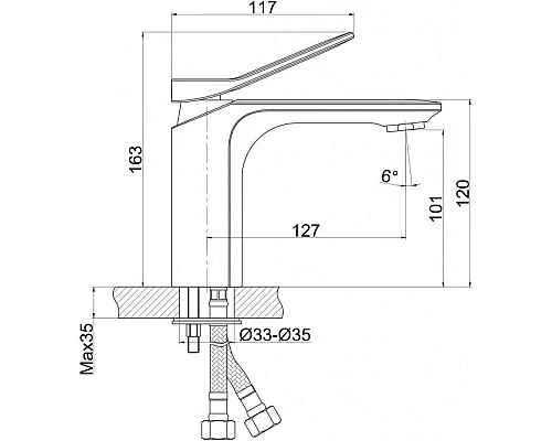 Приобрести Смеситель для раковины с донным клапаном Cersanit Odra A63050 в магазине сантехники Santeh-Crystal.ru