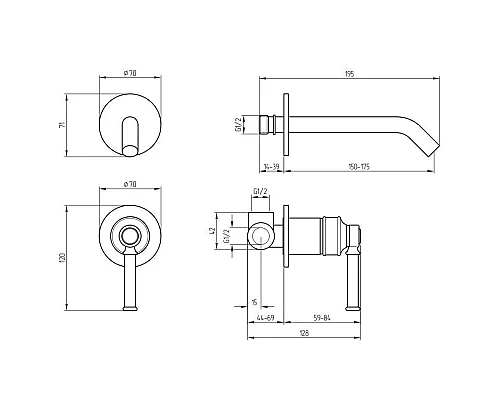 Приобрести Смеситель для раковины с донным клапаном Migliore Ermitage Mini 31427 в магазине сантехники Santeh-Crystal.ru