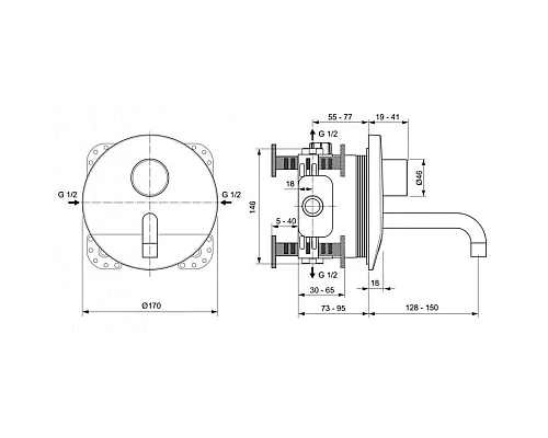 Приобрести Инфракрасная электроника для раковины со смешиванием Ideal Standard Ceraplus A6150AA в магазине сантехники Santeh-Crystal.ru