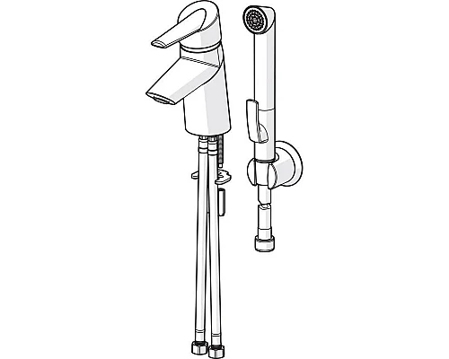 Заказать Смеситель для раковины с гигиеническим душем Oras Optima 2712F в магазине сантехники Santeh-Crystal.ru
