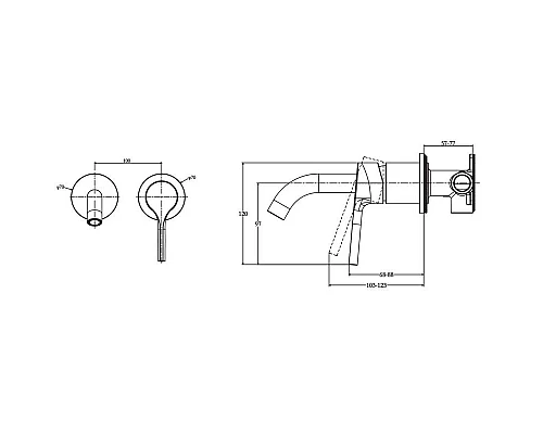 Заказать Смеситель для раковины без донного клапана Jacob Delafon Elate E28318-BL в магазине сантехники Santeh-Crystal.ru