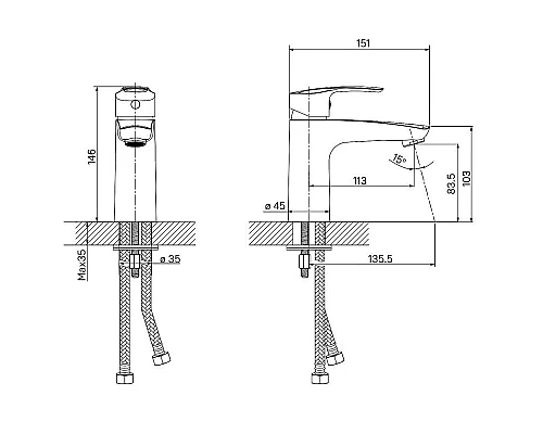 Приобрести Смеситель для раковины IDDIS Ray RAYBN00i01 в магазине сантехники Santeh-Crystal.ru