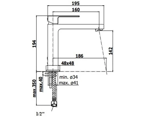 Заказать Смеситель для раковины без донного клапана Paffoni Elle EL074CR в магазине сантехники Santeh-Crystal.ru