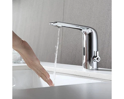 Заказать Смеситель для раковины бесконтактный без донного клапана Cezares VAGUE-ELS-01-W0 в магазине сантехники Santeh-Crystal.ru