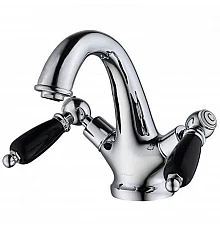 Смеситель для раковины с донным клапаном Caprigo Adria Classic Black Edition 03B-520-crm